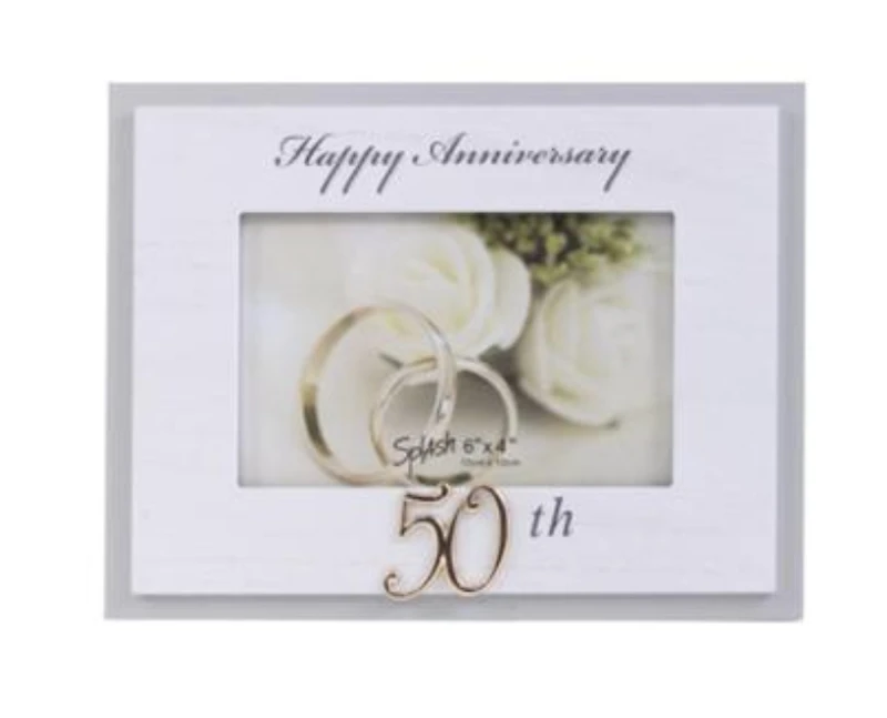 Happy 50th Anniversary Wooden Frame