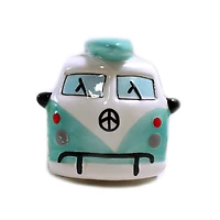 Teal Bus w/ Surfboard Money Bank