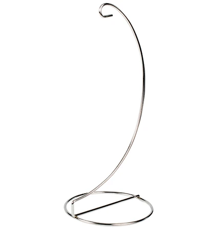 Silver Ornament Stand 9"
