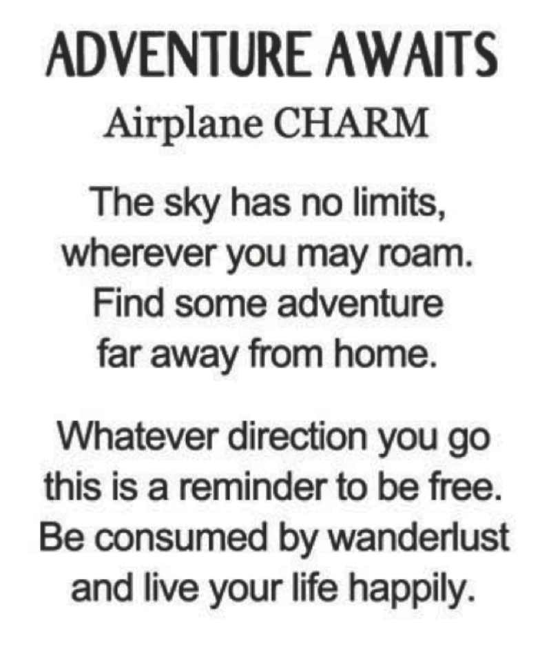 Airplane Adventure Awaits Charm
