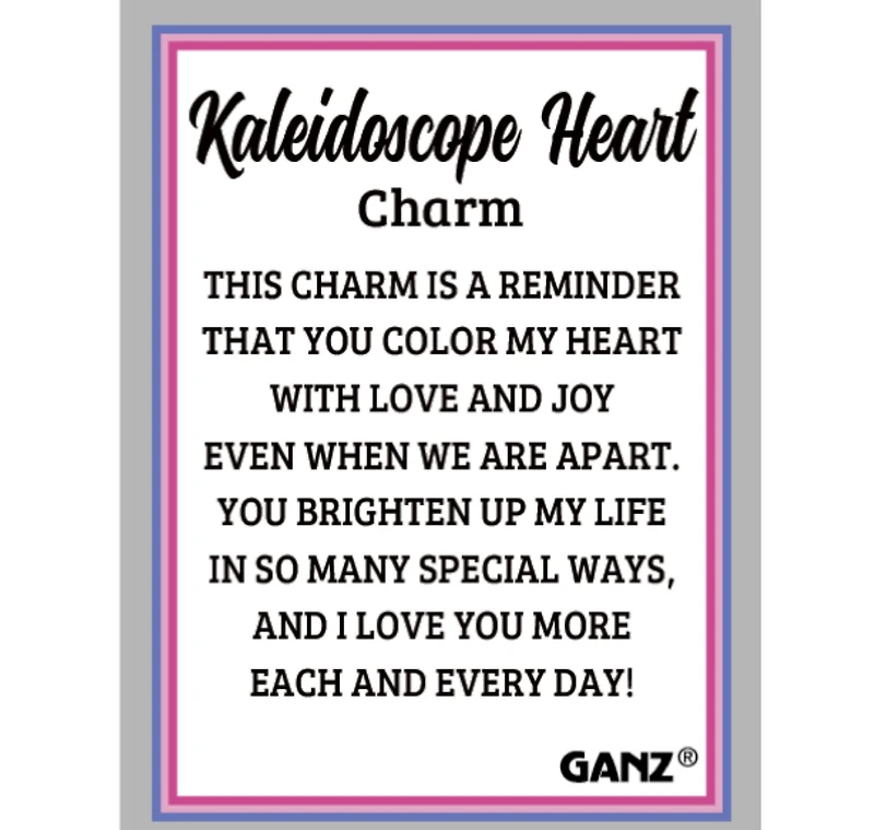 Kaleidoscope Heart Charm