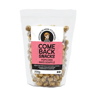 Comeback Snacks Peanut Butter and Jelly Popcorn