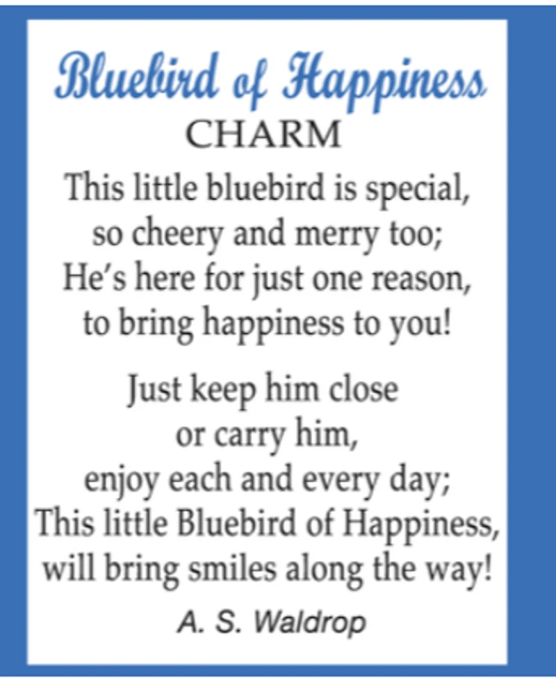Bluebird of Happiness Charm