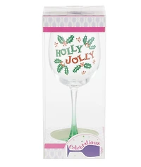Celebrations Holly Jolly Wine Glass