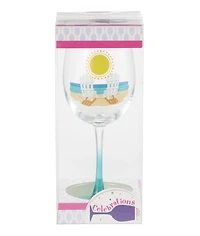 Celebrations Sun on the Beach Wine Glass