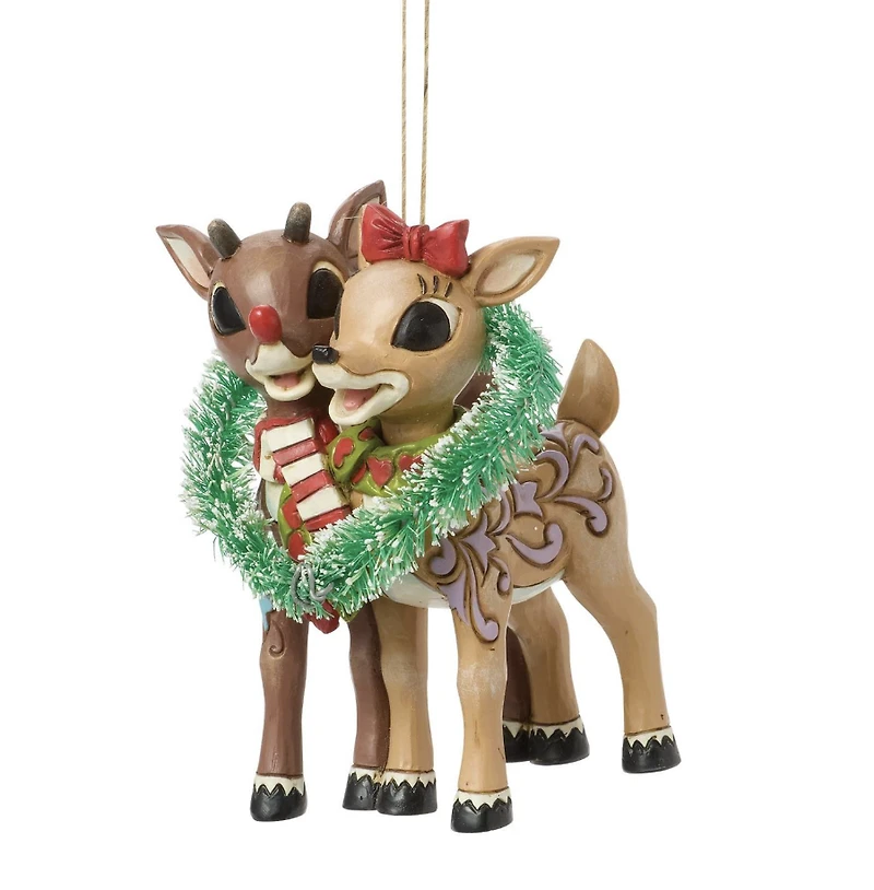 Rudolph & Clarice Heart Ornament