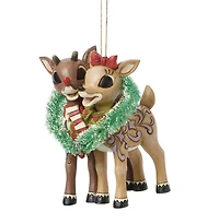 Rudolph & Clarice Heart Ornament