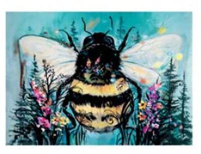 "Bumble Bee" In the Garden Note Card