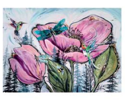 "The Gathering" In the Garden Note Card