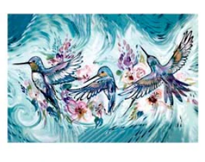 "Dance of the Hummingbird" In the Garden Note Card