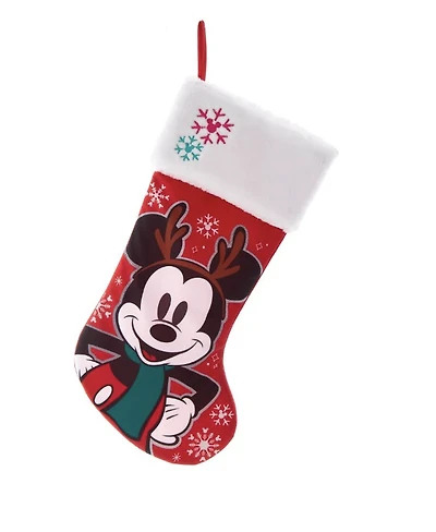 19"MICKEY EMBROIDERED CUFF STOCKING