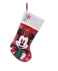19"MICKEY EMBROIDERED CUFF STOCKING