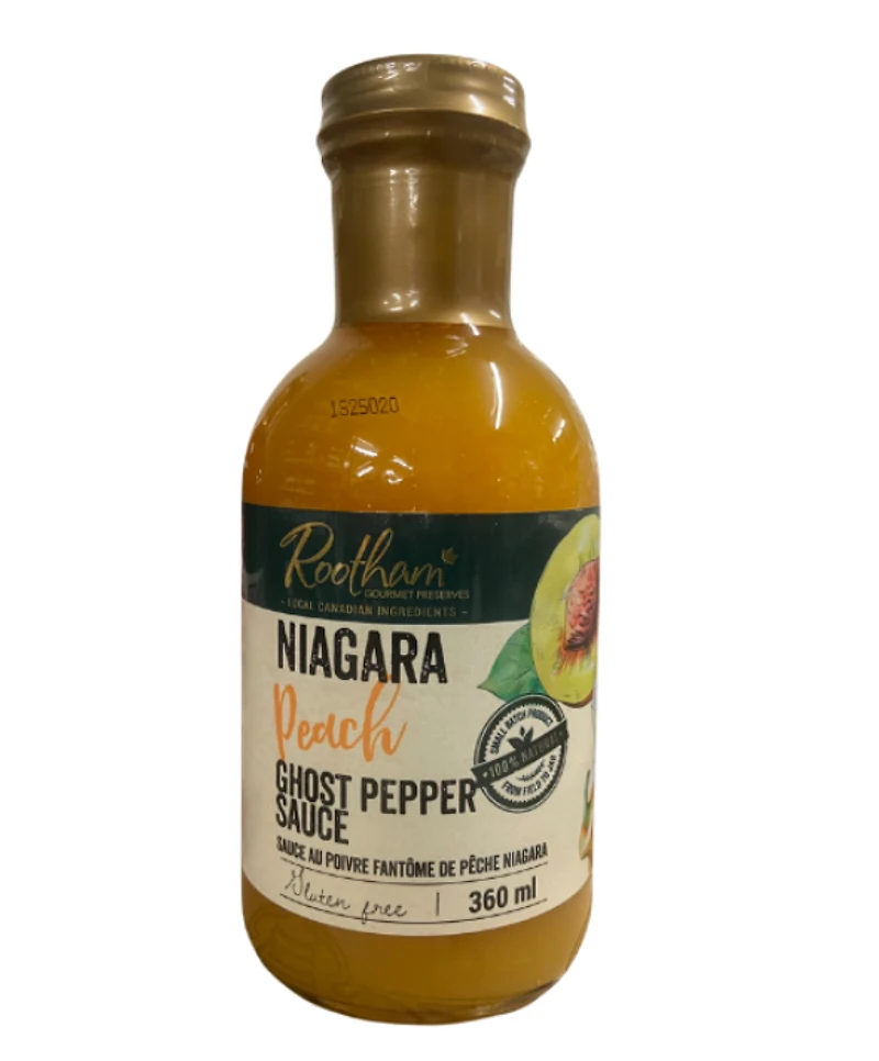 Rootham - Niagara Peach Ghost Pepper Sauce 360ml