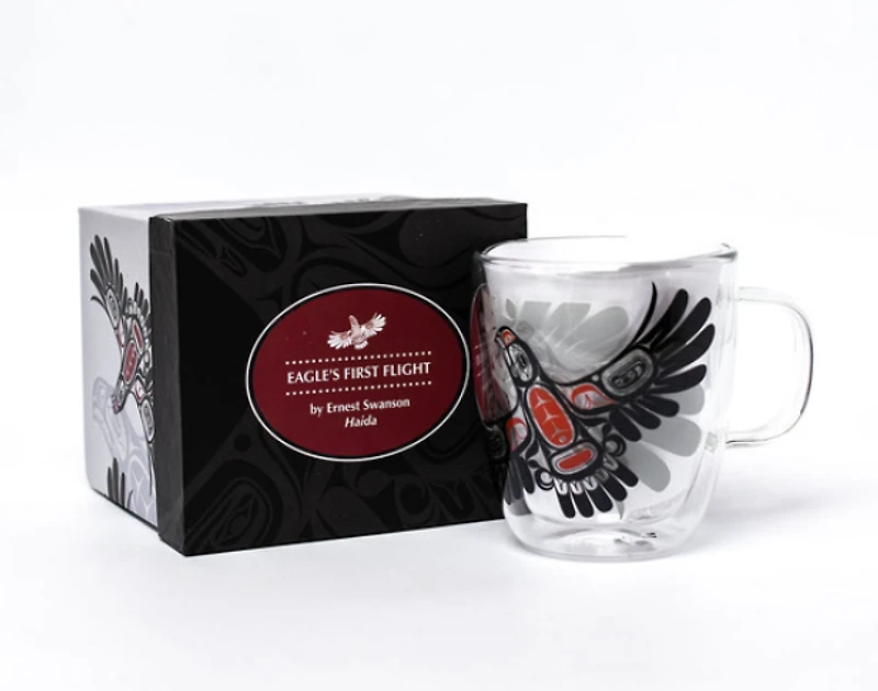 Double Walled Glass Mug- Eagle's First Flight