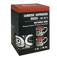 Ceramic Espresso Mugs - Set of 2 (Matriarch Bear)
