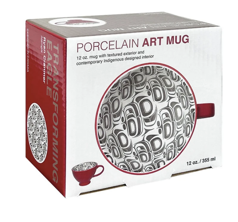 Porcelain Art Mug - Transforming Eagle