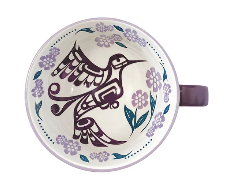Porcelain Art Mug - Hummingbird (Purple)