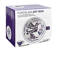 Porcelain Art Mug - Hummingbird (Purple)