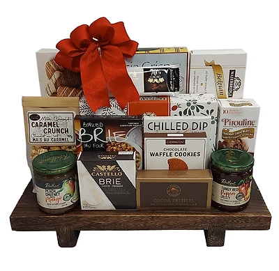 Scrumptious Gourmet Wood Tray Basket