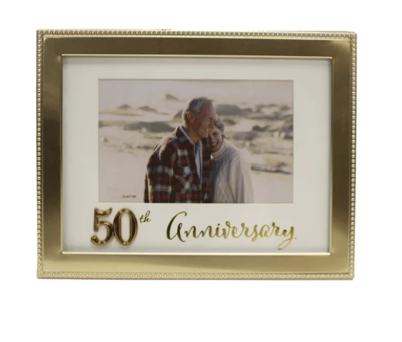 Gold 50th Anniversary Frame - 4x6"