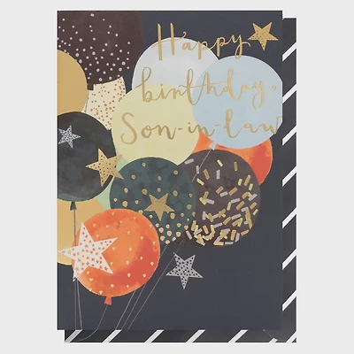 Happy birthday son-in-law - Balloons Greeting Card