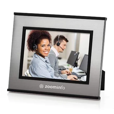 Brushed Silver Frame w/ Black Edge