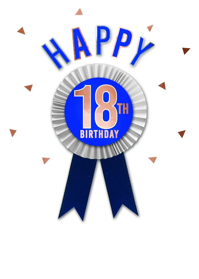 Happy "18th" Birthday Ribbon Card