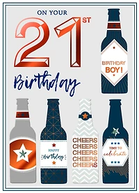 On Your 21st Birthday Card