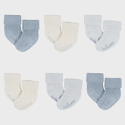 Blue 6pk Socks (0-6 Months)