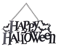 Happy Halloween with Bats Wall Decor