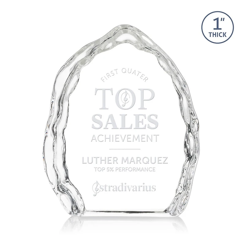 Ashdale Iceberg Award-Optical 4" High (Engraving Included)