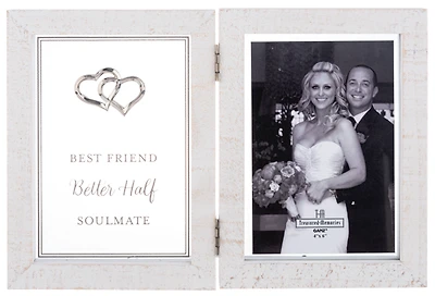 2 Panel Accordion Photo Frame - Best Friend, Better Half, Soulmate