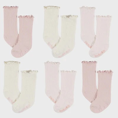 Pink 6pk Socks (0-6 Months)