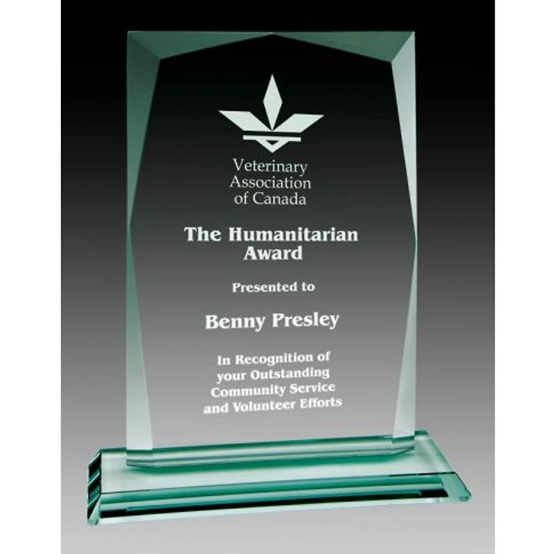 Glass Jade Block, 5.5″ (Engraving Included)