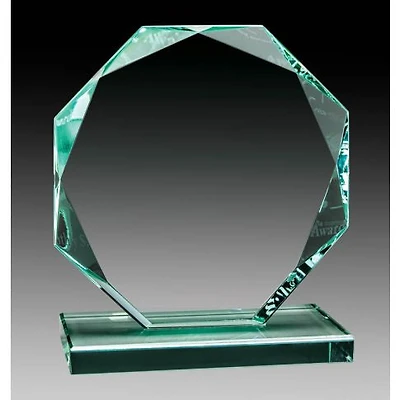 Jade Glass Octagon Award (Engraving Included)