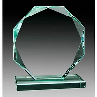 Jade Glass Octagon Award (Engraving Included)