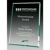 Jade Glass Plaque w/ Pin - 7″ x 5″ (Engraving Included)