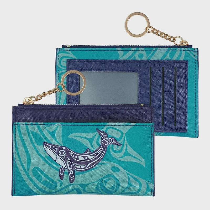 Zippered Card Wallet - Humpback Whale