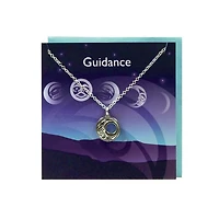 Pewter Charm Greeting Card - Moon