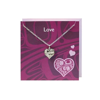 Pewter Charm Greeting Card - Hummingbird Heart
