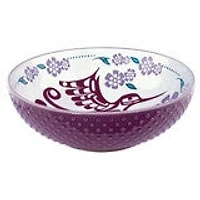 Porcelain Art Serving Bowl (Large) - Hummingbird (Purple)