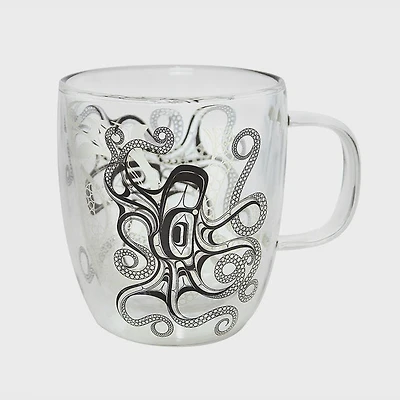 Double Walled Glass Mug- Octopus (Nuu)