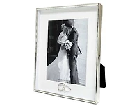 Silver Wedding Frame with Rings