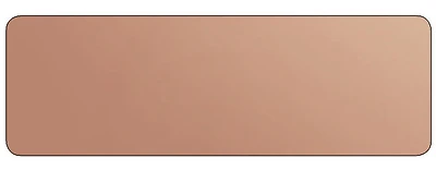 Brushed Plaque w/ rounded corners - 1" x 3"