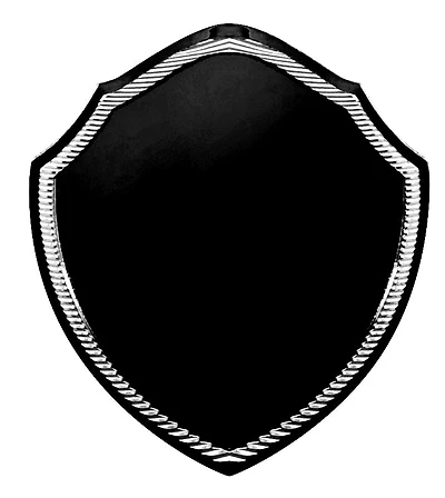 Shield Plaque w/ Silver Edge