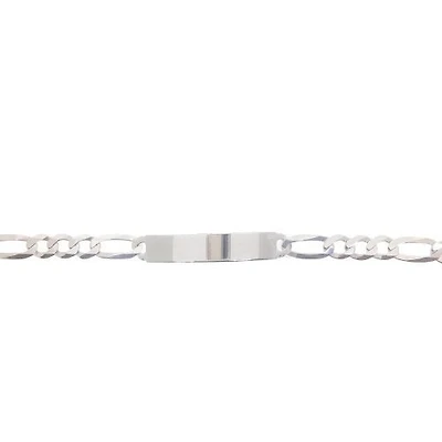 Rhodium Plated Sterling Silver ID Bracelet