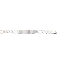 Rhodium Plated Sterling Silver ID Bracelet