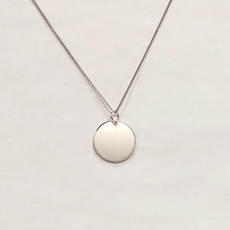 Sterling Silver Circle Necklace -1.5cm