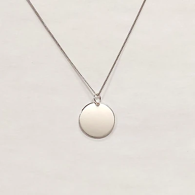 Sterling Silver Circle Necklace -1.5cm