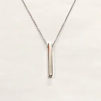 Sterling Silver Rectangle Necklace